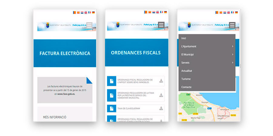 Imagen versión responsive del ayuntamiento de Els poblets